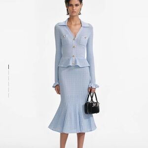 Self-portrait suit jacket and skirt